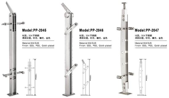 扶手不锈钢立柱最新款式