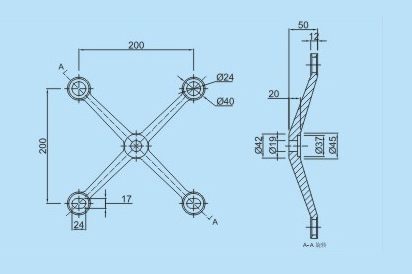 200系列驳接爪尺寸参数标准